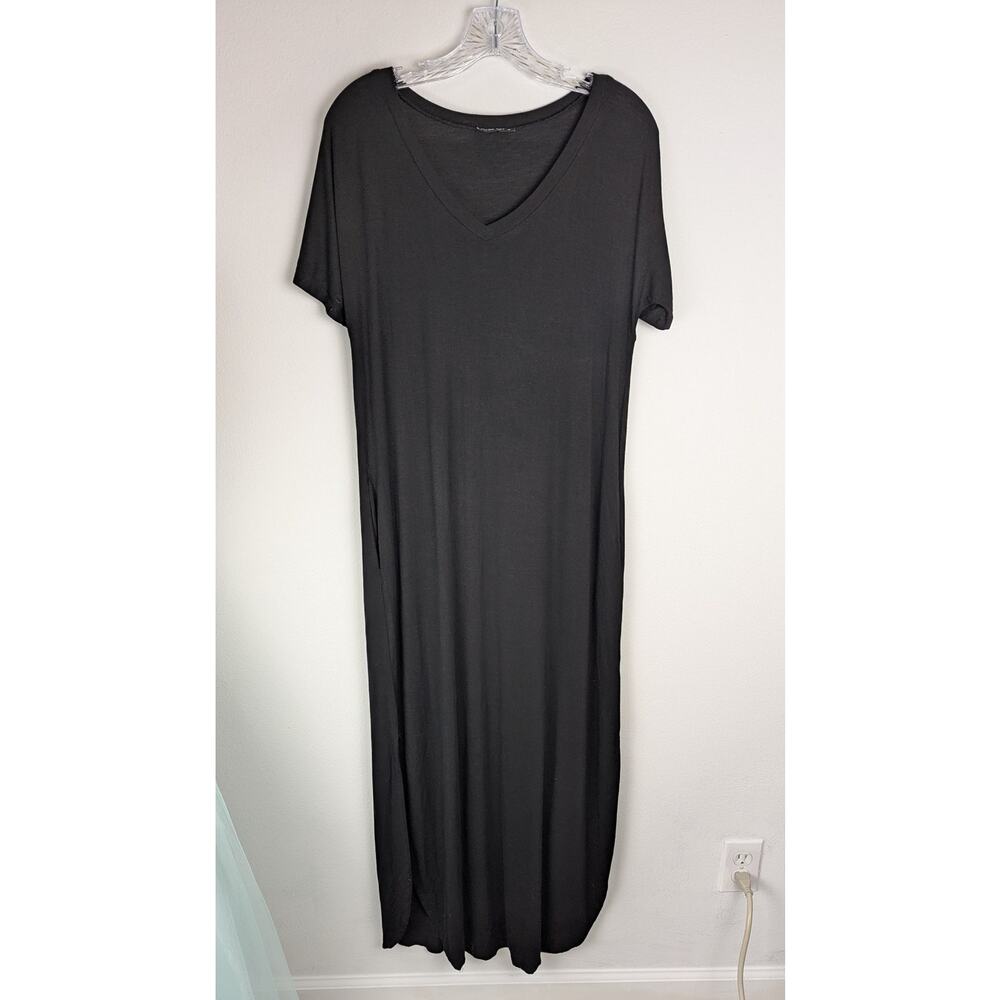 Huskary Wmns maxi  dress with slits Sz M Cover up Bust 39"Length54".Pockets NWOT